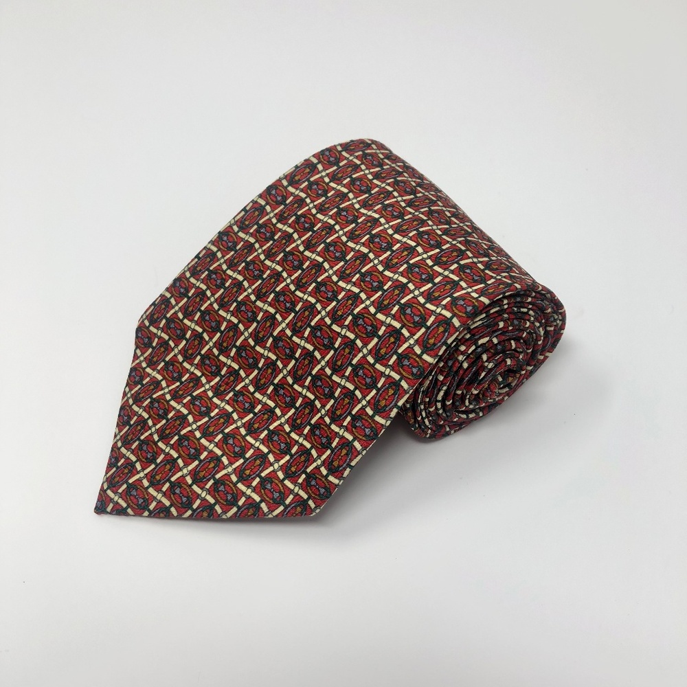 Everyday Red, Gold, & Blue Patterned Neck Tie